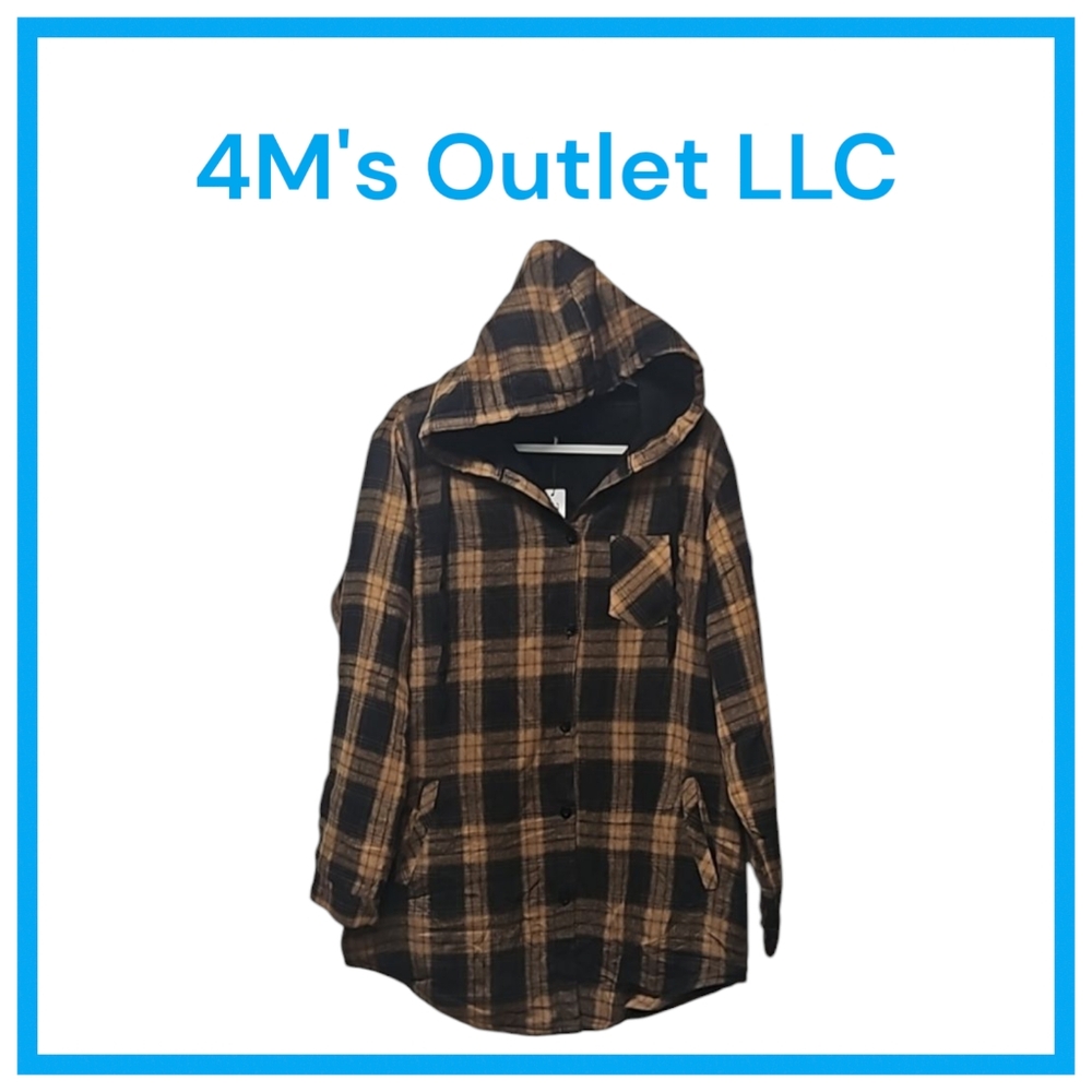 Hotouch Women's Fleece Lined Plaid Shacket
